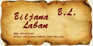 Biljana Laban vizit kartica